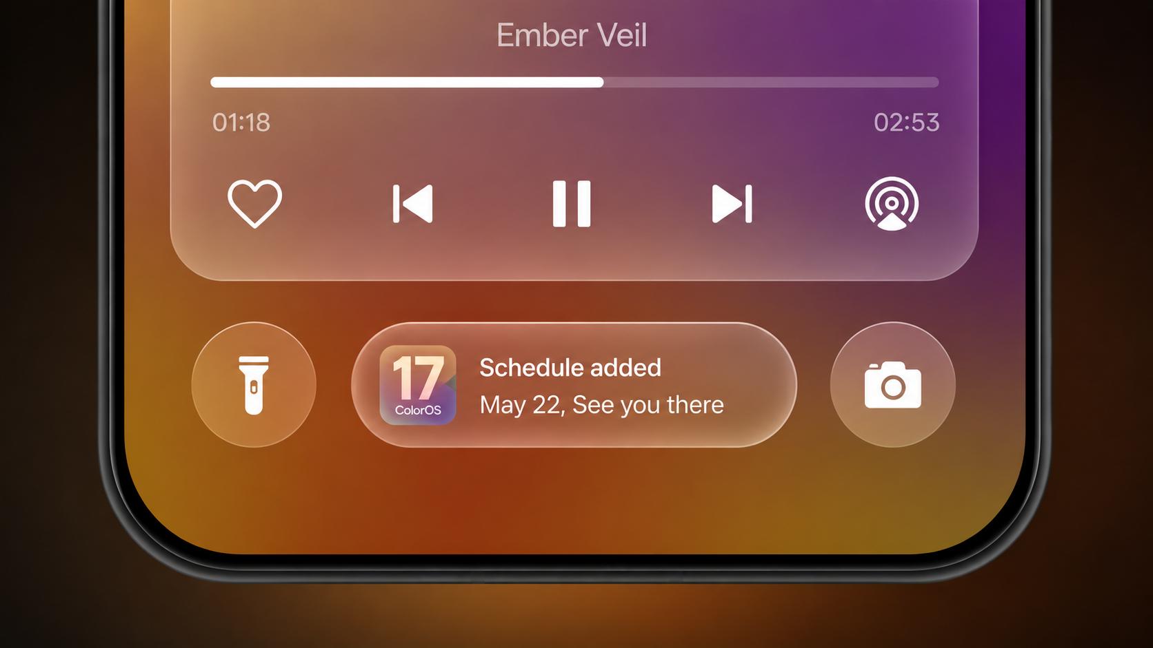 ColorOS 17 Lockscreen Island