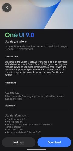 Galaxy S24 One UI 9 Beta 02