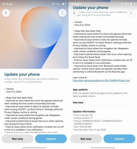 Galaxy S26 Ultra One UI 9.0 Beta 4