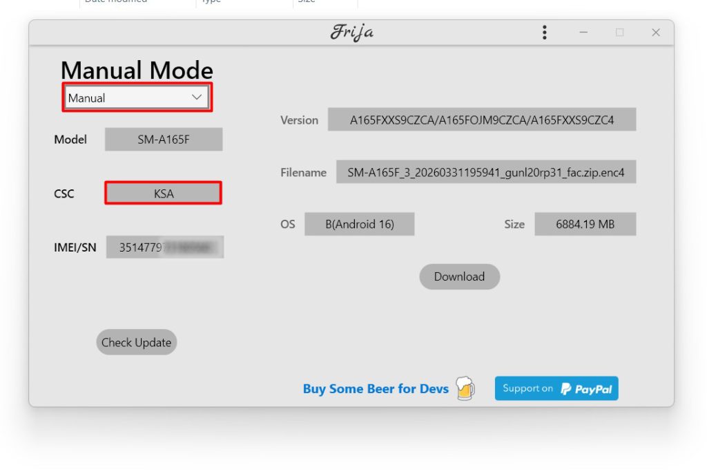 How to deal with Frija Tool to get Samsung Firmwre 005