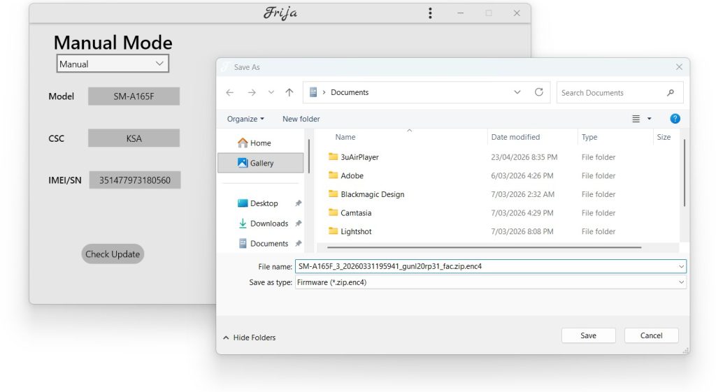 How to deal with Frija Tool to get Samsung Firmwre 06