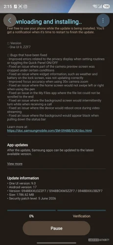 One UI 9 Beta 3 for the Galaxy S26