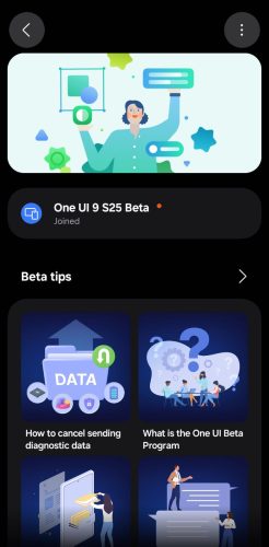 Samsung Galaxy S25 One UI 9 Beta 02