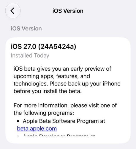 تحديث iOS 27 Beta 7 يبدأ في الوصول للمستخدمين