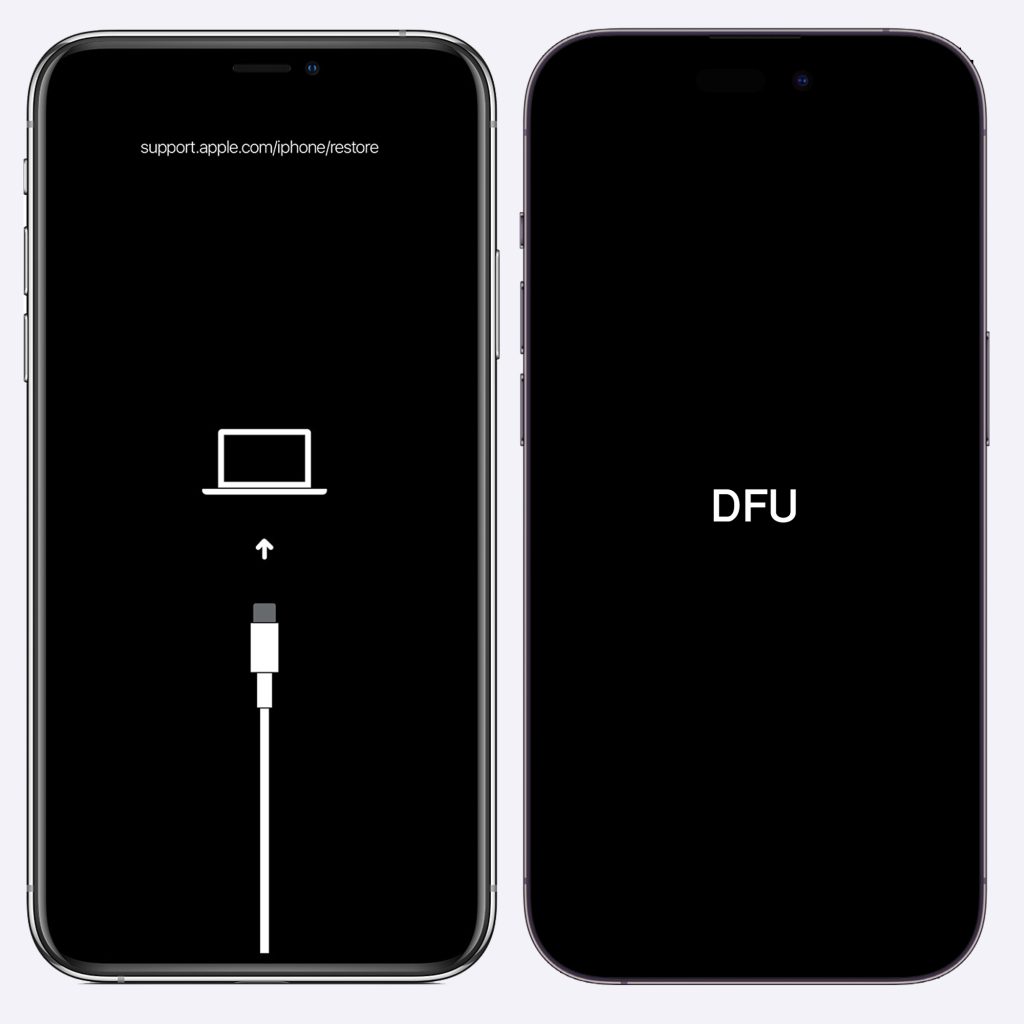 الفرق بين وضع الريكفري، ووضع DFU على الآيفون